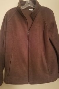 Womens brown Columbia fleece zipup